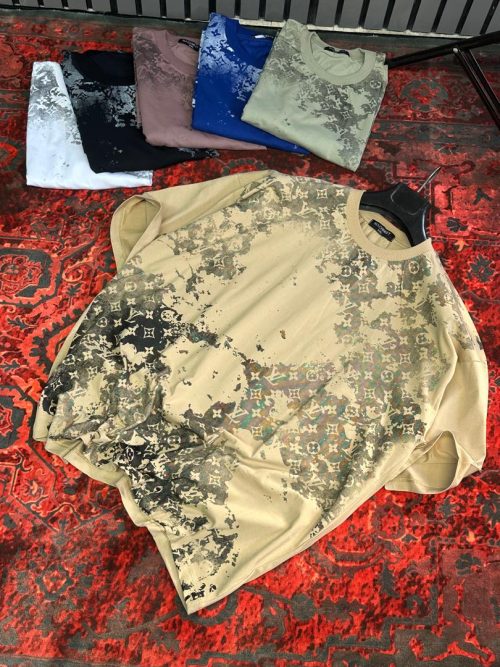 تیشرت سوپر باکسی ابری کرم