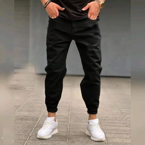 شلوار مام مشکی ساده