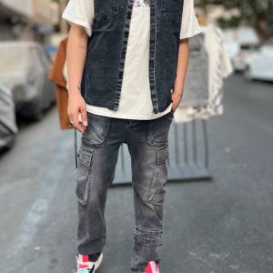 جلیقه وست جین تیره
