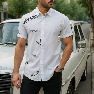 پیراهن  پوپلین نوشته یک طرفه