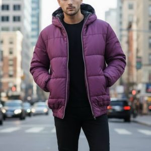 کاپشن ضخیم آستردار بنفش