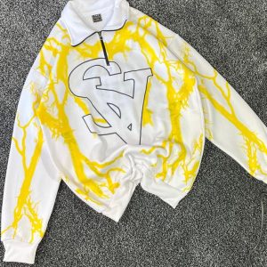 دورس سه نخ نیم زیپ AS سفید