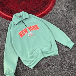 دورس نیم زیپ سه نخ نیویورک سبز