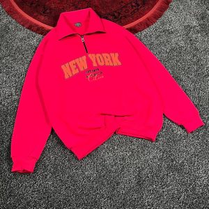 دورس نیم زیپ سه نخ نیویورک سرخ آبی