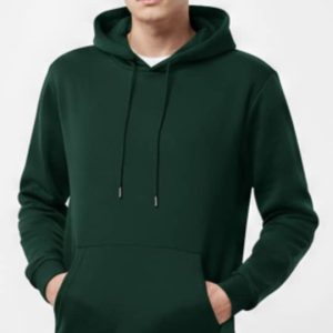هودی بیسیک سه نخ داخل کرکی سبز تیره