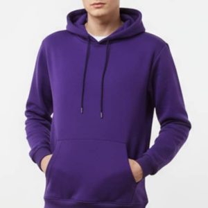 هودی بیسیک سه نخ داخل کرکی بنفش