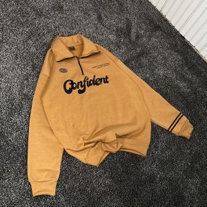 دورس نبم زیپ سه نخ داخل کرکی GONFIDENT آجری