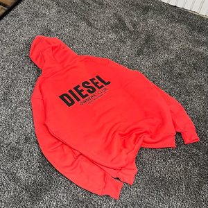 هودی سه نخ داخل کرکی قرمز DIESEL