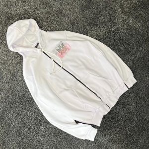 سویشرت تمام زیپ داخل کرکی Mسفید