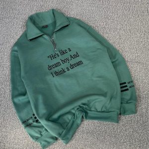 دورس نیم زیپ سه نخ He سبز