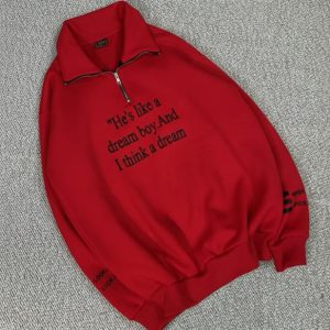 دورس نیم زیپ سه نخ He سرخابی