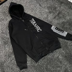 سویشرت تمام زیپ داخل کرکی TERAFFICمشکی