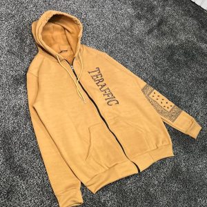 سویشرت تمام زیپ داخل کرکی TERAFFICکرم