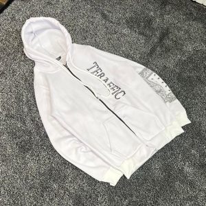 سویشرت تمام زیپ داخل کرکی TERAFFICسفید