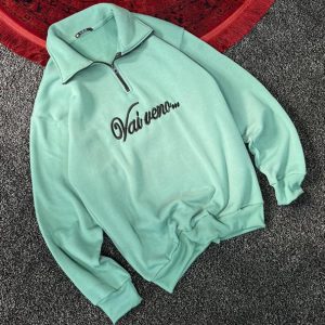 دورس نیم زیپ داخل کرکی Vaiسبز آبی