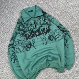 دورس نیم زیپ THROUGHسبز