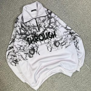 دورس نیم زیپ THROUGHسفید