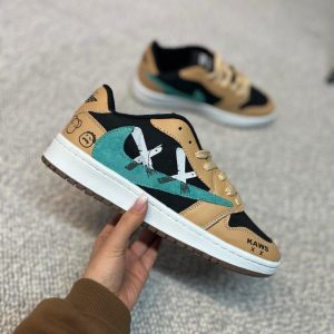 کتونی دوردوخت کف دوخت قهوه ای جدید