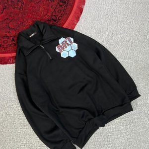 دورس نیم زیپ داخل کرکی زنبوری مشکی