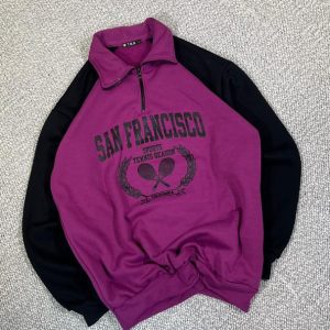 دورس نیم زیپ داخل کرکی راکت بنفش