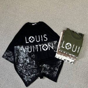 تیشرت پارچه دورس دونخ باکسی لویز مشکی