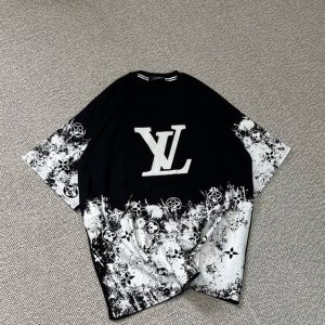 تیشرت پنبه سوپر طرح LV مشکی