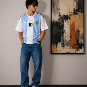 تیشرت کیت ورزشی 10 آبی سفید