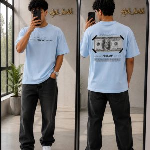 تیشرت دلار تک برگ آبی