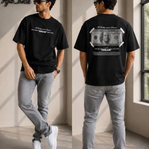تیشرت دلار تک برگ مشکی