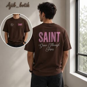 تیشرت saintقهوه ای