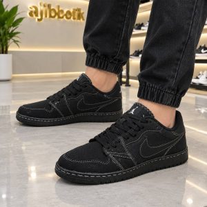 کتونی طرح NIKE با کیفیت دور دوخت رنگ مشکی کد A