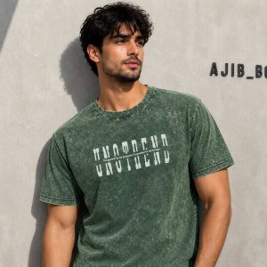 فروش ویژه تیشرت سنگشور پنبه ماکان طرح UNOTDEND یشمی