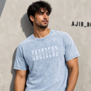 فروش ویژه تیشرت سنگشور پنبه ماکان طرح UNOTDEND طوسی روشن