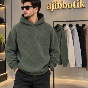 هودی  بافت  پاییزه رنگ سبز