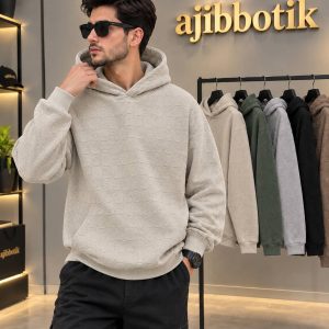 هودی  بافت  پاییزه رنگ کرم
